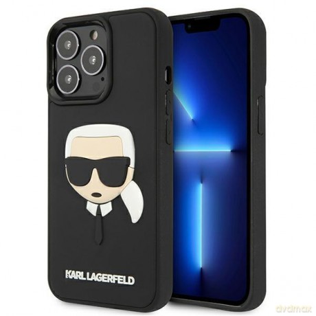 Karl Lagerfeld KLHCP13XKH3DBK iPhone 13 Pro Max 6,7" czarny/black hardcase 3D Rubber Karl`s Head