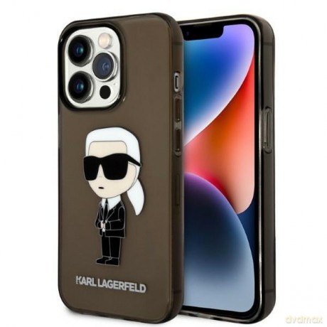 Karl Lagerfeld KLHCP14LHNIKTCK iPhone 14 Pro 6,1" czarny/black hardcase Ikonik Karl Lagerfeld