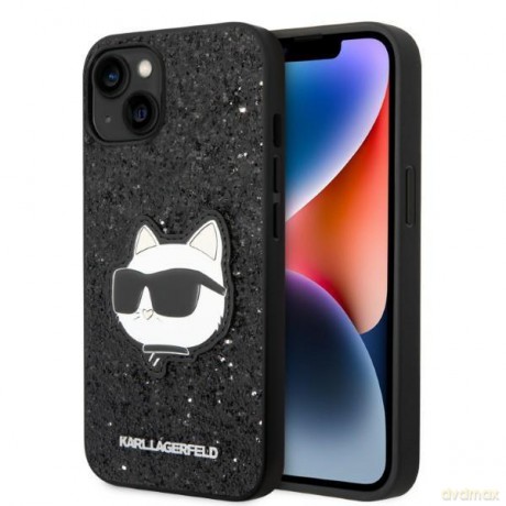 Karl Lagerfeld KLHCP14SG2CPK iPhone 14 6,1" czarny/black hardcase Glitter Choupette Patch