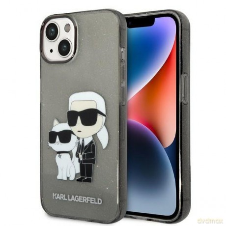 Karl Lagerfeld KLHCP14SHNKCTGK iPhone 14 6,1" czarny/black hardcase Gliter Karl&Choupette