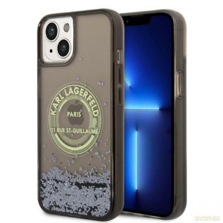 Karl Lagerfeld KLHCP14SLCRSGRK iPhone 14 6,1" czarny/black hardcase Liquid Glitter RSG