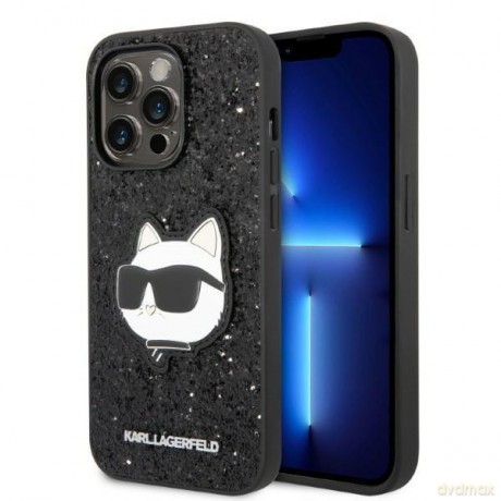 Karl Lagerfeld KLHCP14XG2CPK iPhone 14 Pro Max 6,7" czarny/black hardcase Glitter Choupette Patch