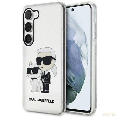 Karl Lagerfeld KLHCS23MHNKCTGT S23+ S916 transparent hardcase Gliter Karl&Choupette