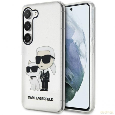 Karl Lagerfeld KLHCS23SHNKCTGT S23 S911 transparent hardcase Gliter Karl&Choupette