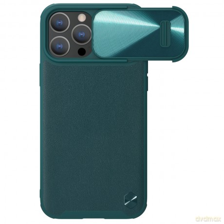 Nillkin CamShield Leather S Case etui iPhone 14 Pro pokrowiec z osłoną na aparat zielone