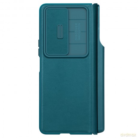 Nillkin Qin Leather Pro Case etui Samsung Galaxy Z Fold 4 pokrowiec osłoną na aparat i miejscem na rysik zielone