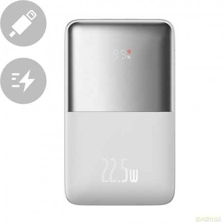 Powerbank Baseus Bipow Pro 20000mAh 22.5W biały z kablem USB Typu A - USB Typu C 3A 0.3m (PPBD040302)