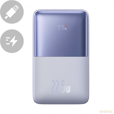 Powerbank Baseus Bipow Pro 20000mAh 22.5W fioletowy z kablem USB Typu A - USB Typu C 3A 0.3m (PPBD040305)