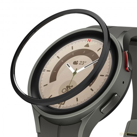 Ringke Bezel Styling nakładka Samsung Galaxy Watch 5 Pro 45 mm ze stali nierdzewnej na zewnętrzną część obręczy koperty zegarka czarna