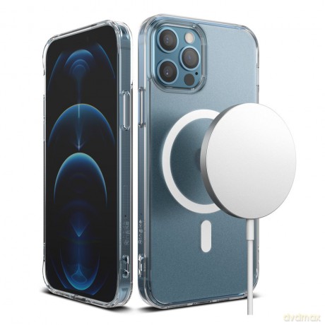 Ringke Fusion Magnetic magnetyczne sztywne etui z żelową ramką do iPhone 12 Pro Max półprzezroczysty (FSAP0063) (kompatybilne z MagSafe)