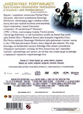 Ostatni Mohikanin (polski lektor) (Premium Collection) [DVD]