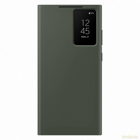 Samsung Smart View Wallet Case etui Samsung Galaxy S23 Ultra pokrowiec z inteligentną klapką okienkiem portfel na kartę khaki (EF-ZS918CGEGWW)