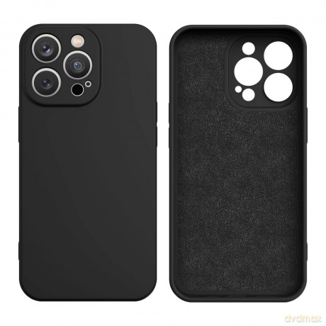 Silicone case etui iPhone 14 Pro Max silikonowy pokrowiec czarne