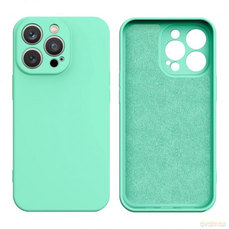 Silicone case etui iPhone 14 silikonowy pokrowiec miętowozielone