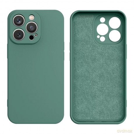 Silicone case etui iPhone 14 silikonowy pokrowiec zielone