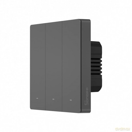 Sonoff inteligentny 3-kanałowy przełącznik ścienny WiFi czarny (M5-3C-86)