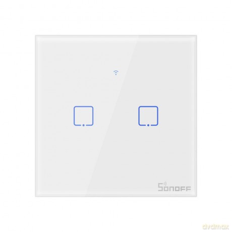 Sonoff T0EU2C-TX dwukanałowy dotykowy włącznik światła przełącznik przycisk Wi-Fi biały (IM190314010)