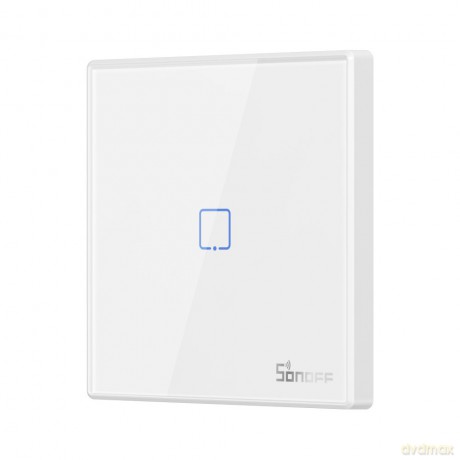 Sonoff T2EU1C-RF jednokanałowy dotykowy włącznik światła przełącznik przycisk Wi-Fi na pilot 433 MHz biały (M0802030009)