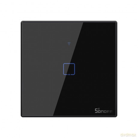Sonoff T3EU1C-TX dotykowy włącznik światła przełącznik przycisk Wi-Fi 433 MHz RF czarny (IM190314018)