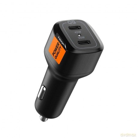 Spigen Pc2200 Arcstation 2-Port Car Charger Pd75w Black