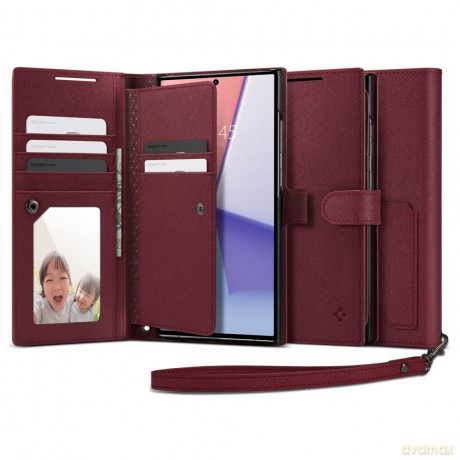 Spigen Wallet "S" Plus Galaxy S23 Ultra Burgundy