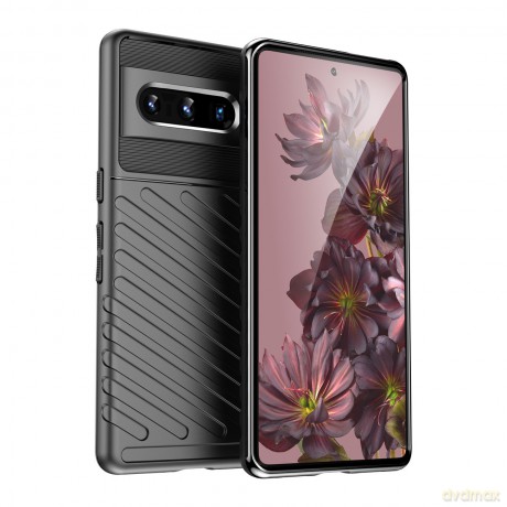 Thunder Case elastyczne pancerne etui pokrowiec Google Pixel 7 Pro czarny