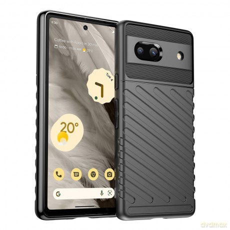 Thunder Case etui Google Pixel 7a silikonowy pancerny pokrowiec czarne