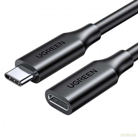 Ugreen kabel przedłużacz przejściówka USB C (męski) - USB C (żeński) 100W 10Gb/s 1m czarny