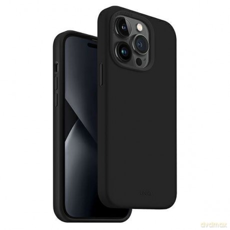 UNIQ etui Lino iPhone 14 Pro Max 6,7" czarny/midnidght black