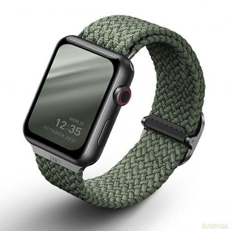 UNIQ pasek Aspen Apple Watch 44/42/45/49 mm Series 4/5/6/7/8/SE/SE2/Ultra Braided zielony/cypress green