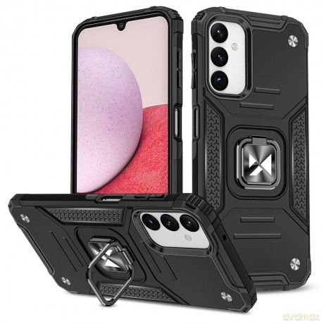 Wozinsky Ring Armor etui Samsung Galaxy A14 pancerny pokrowiec uchwyt magnetyczny ring czarne