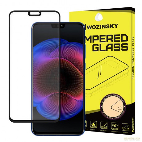 Wozinsky super wytrzymałe szkło hartowane Full Glue na cały ekran z ramką Case Friendly Huawei Honor 8X czarny