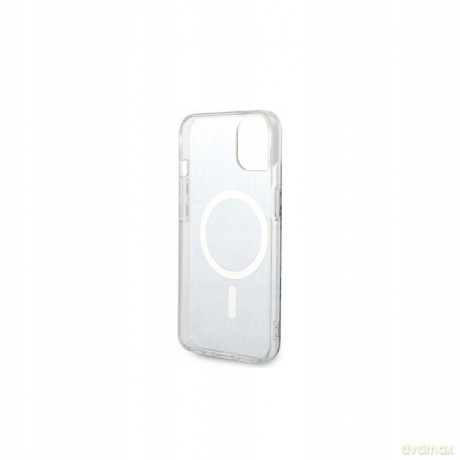 Zestaw Guess GUBPP14XH4EACSB Case+ Charger iPhone 14 Pro Max 6,7" niebieski/blue hard case 4G Print MagSafe