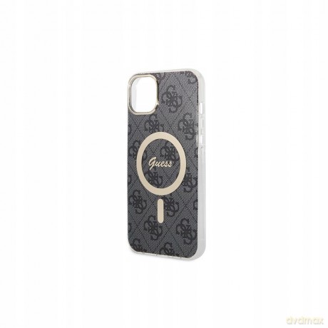 Zestaw Guess GUBPP14XH4EACSK Case+ Charger iPhone 14 Pro Max 6,7" czarny/black hard case 4G Print MagSafe