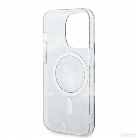 Zestaw Guess GUBPP14XHJEACSA Case+ Charger iPhone 14 Pro Max 6,7" zielony/green hard case Jungle MagSafe