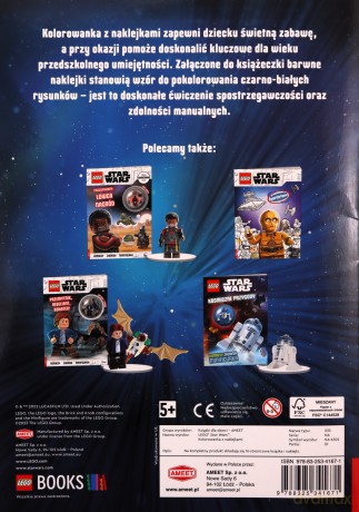 LEGO Star Wars Kolorowanka z naklejkami NA-6302 [KSIĄŻKA]