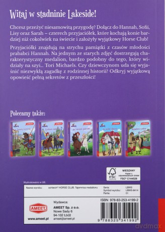 SCHLEICH Horse Club Tajemnica medalionu LBWS-8414 - Emma Walden [KSIĄŻKA]