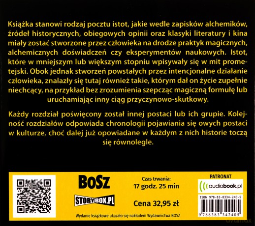 W upiornym laboratorium. Homunkulus, golem, potwór Frankensteina, Mr Hyde i inni - Bartłomiej Grzegorz Sala [AUDIOBOOK]