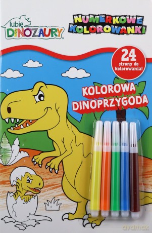 Dinozaury- Numerkowe kolorowanki [KSIĄŻKA]