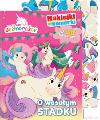 Jednorożec- Naklejki na numerki [KSIĄŻKA]
