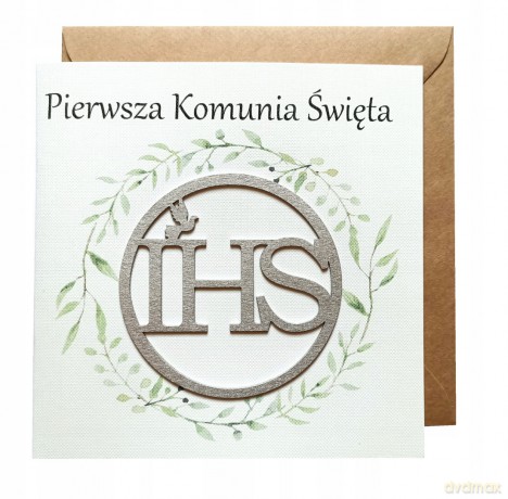 Kartka okolicznościowa Pierwsza Komunia Święta