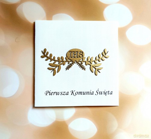 Kartka okolicznościowa Pierwsza Komunia Święta