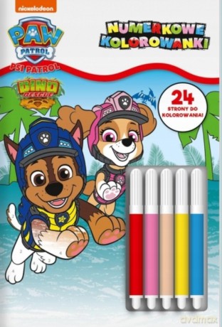 Psi Patrol- Numerkowe kolorowanki 2 [KSIĄŻKA]