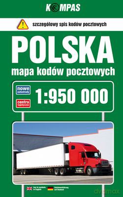 Polska Mapa Kodów Pocztowych 1:950 000 [KSIĄŻKA]