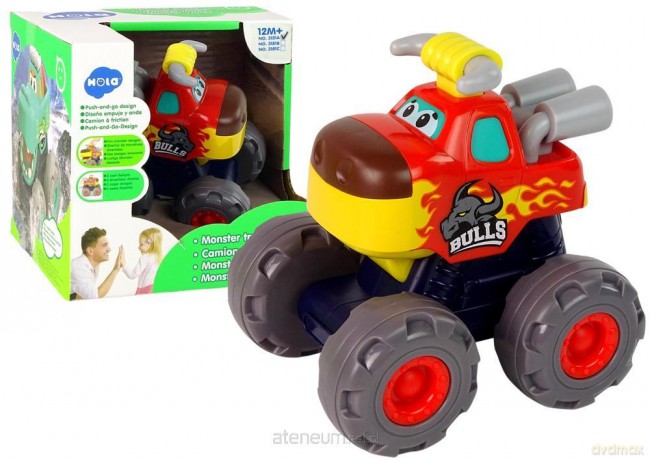 Auto Monster Truck Byk czerwony