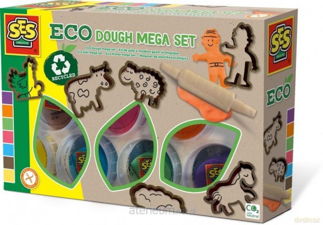 Eco ciasto masa 7 kolorów z narzędziami