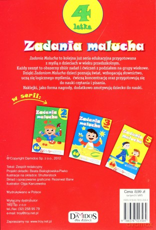 Zadania Malucha 4 Latka [KSIĄŻKA]