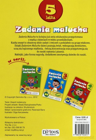 Zadania Malucha 5 Latka [KSIĄŻKA]