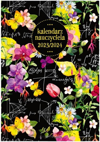 Kalendarz nauczyciela 2023/24 A5 tygodniowy PVC kwiaty [KALENDARZ]