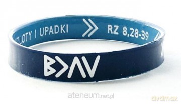 Opaska silikonowa - Bóg jest większy - granat